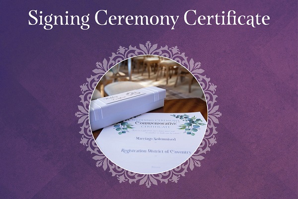 Signing ceremony certificate