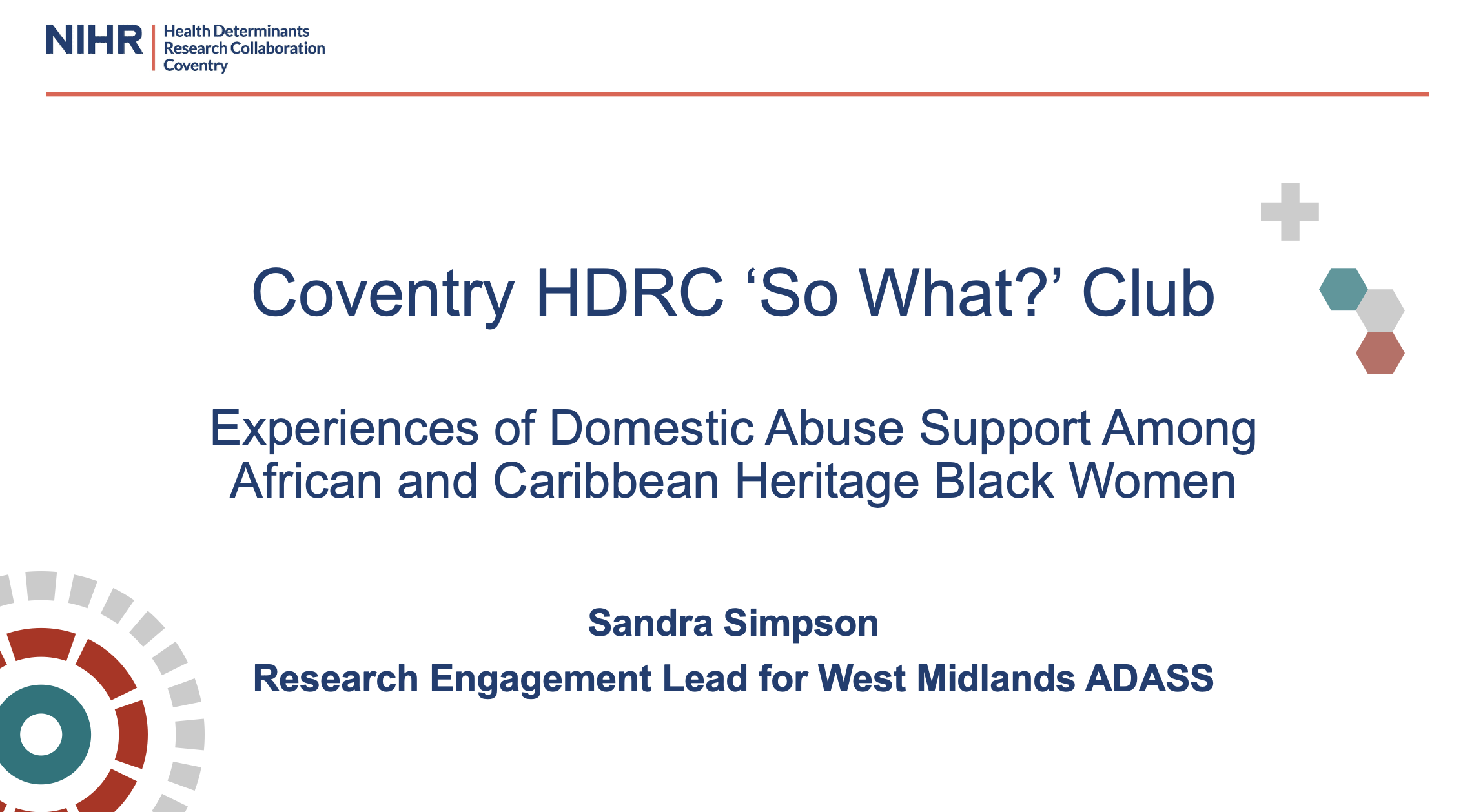 “Experiences of Domestic Abuse Support Among African and Caribbean Heritage Black Women" in England and Wales.