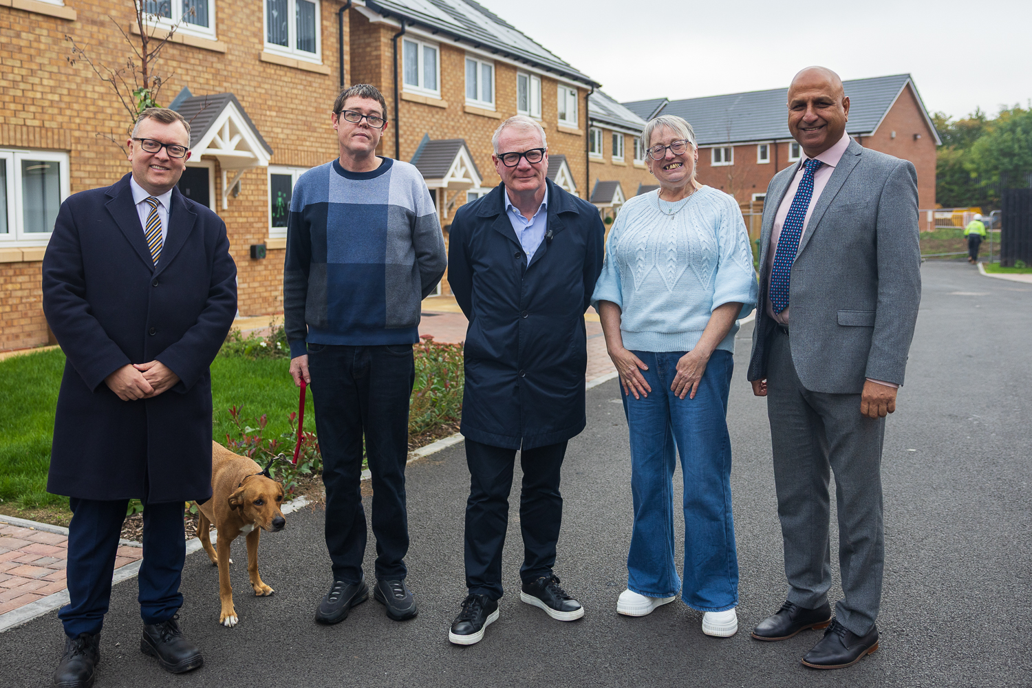 From left: Joe Reeves, deputy chief executive of Midland Heart, tenant David Hopper, Richard Parker, Mayor of the West Midlands, tenant Sue Khan and Cllr Naeem Akhtar, Coventry City Council’s cabinet member for housing and communities